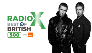Live Forever by Oasis named winner of Radio X Best Of British 500 with B&Q