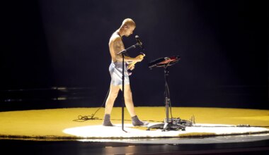 What time does he perform on April 18?