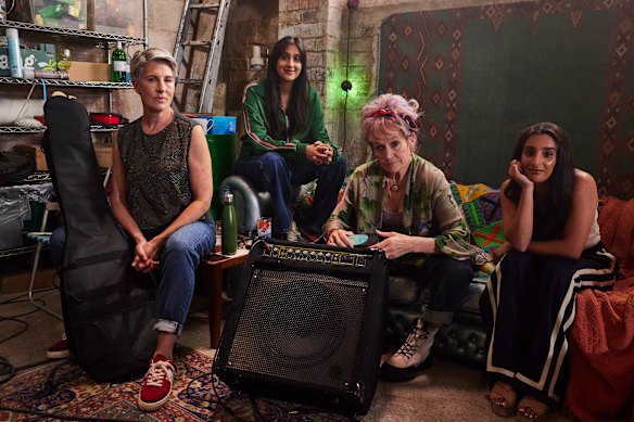 Tamsin Greig, Taj Atwal, Lorraine Ashbourne and Chandeep Uppal in Riot Women.