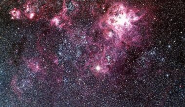 Supernovae like SN1987A seen here at centre of image, can be used to measure distances in space (Credit : ESO)