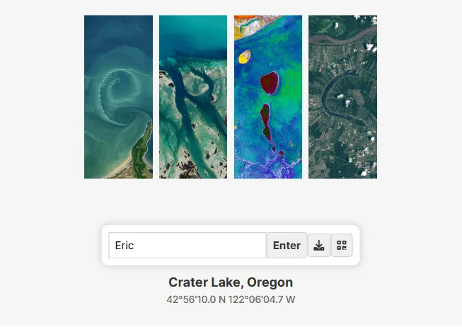 <em>Screenshot from the NASA “Your Name in Landsat” tool page</em>