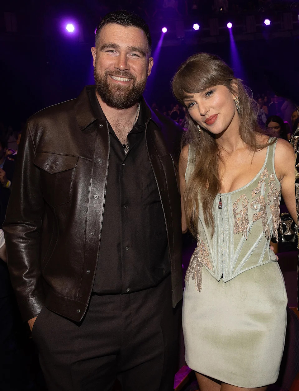 Taylor Swift and Travis Kelce at the 2026 iHeartRadio Music Awards held at Dolby Theatre on March 26, 2026 in Los Angeles, California.