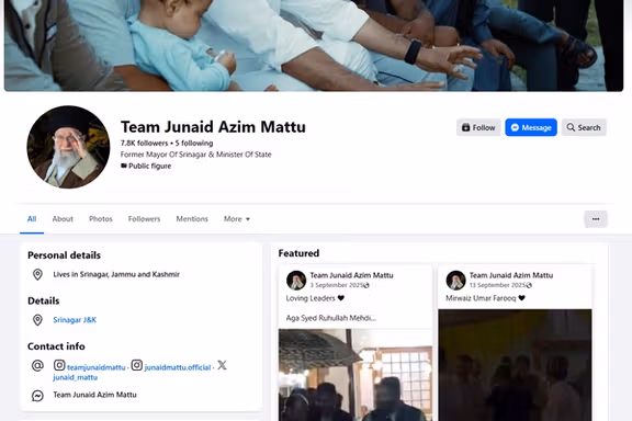 A Facebook page affiliated with Mattu has Ali Khamenei as the profile picture