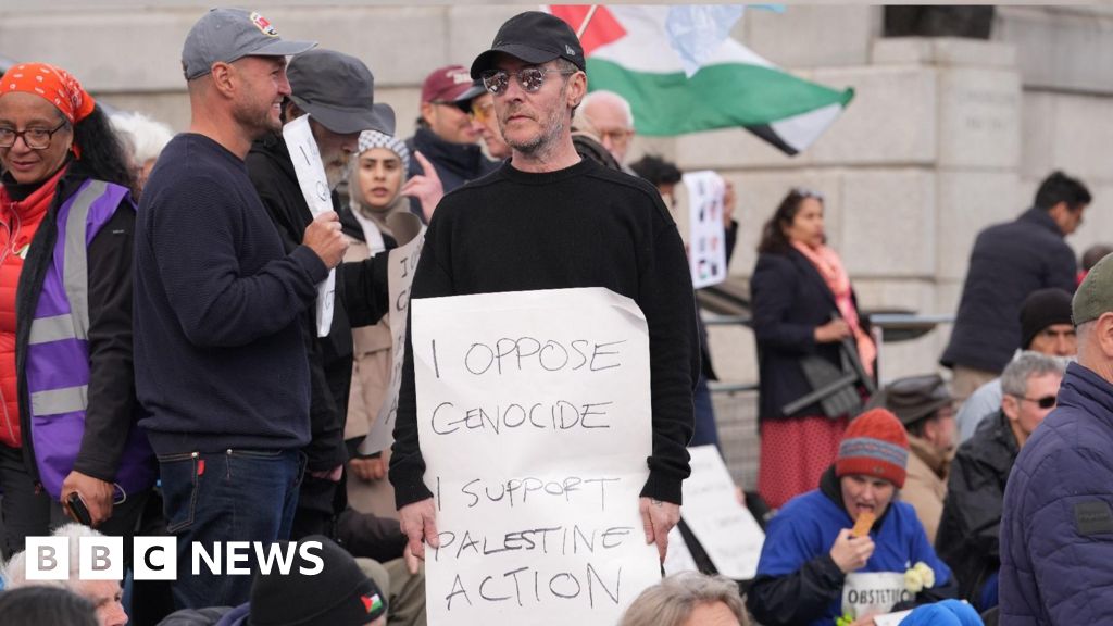 Massive Attack frontman arrested at Palestine protest - BBC