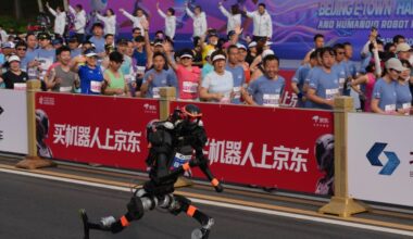 Humanoid robot runs faster than any person in a half marathon during all-bot race in China