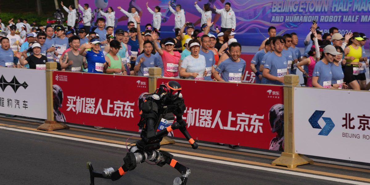 Humanoid robot runs faster than any person in a half marathon during all-bot race in China