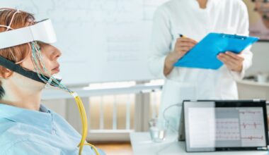 EEG monitor and clinical brain activity concept representing ketamine in super-refractory status epilepticus