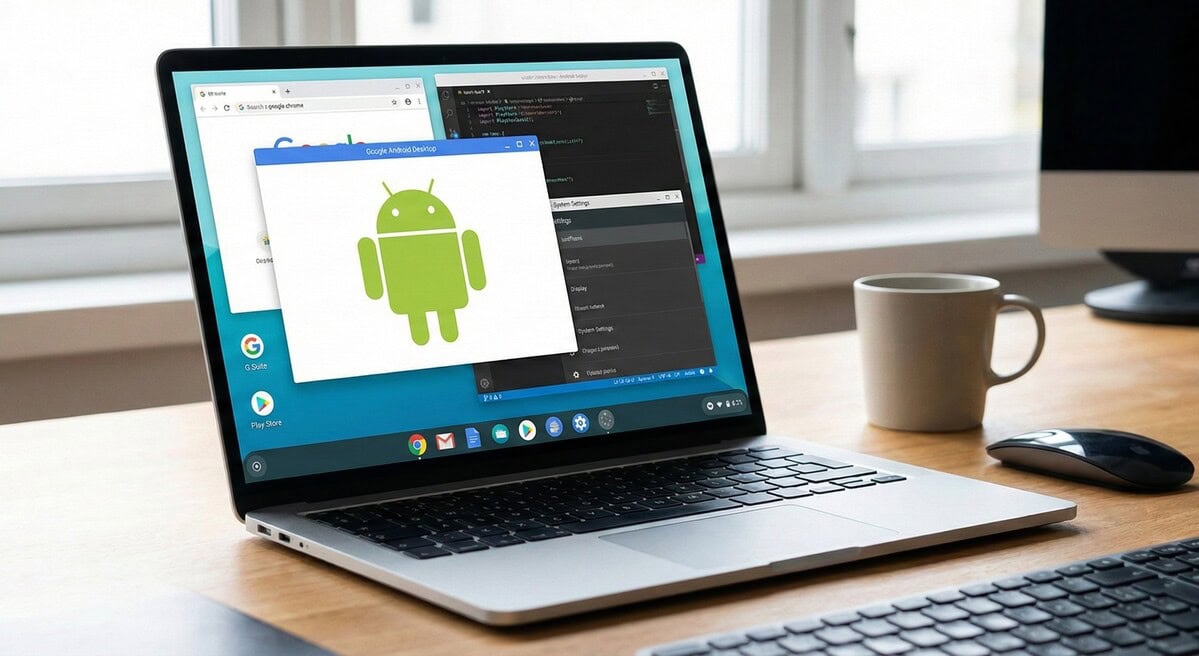 Google's Aluminium OS Wallpapers Leak with Neon Aesthetics