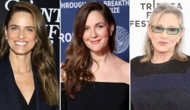 Amanda Peet, Drew Barrymore Kissed at Carrie Fisher's House