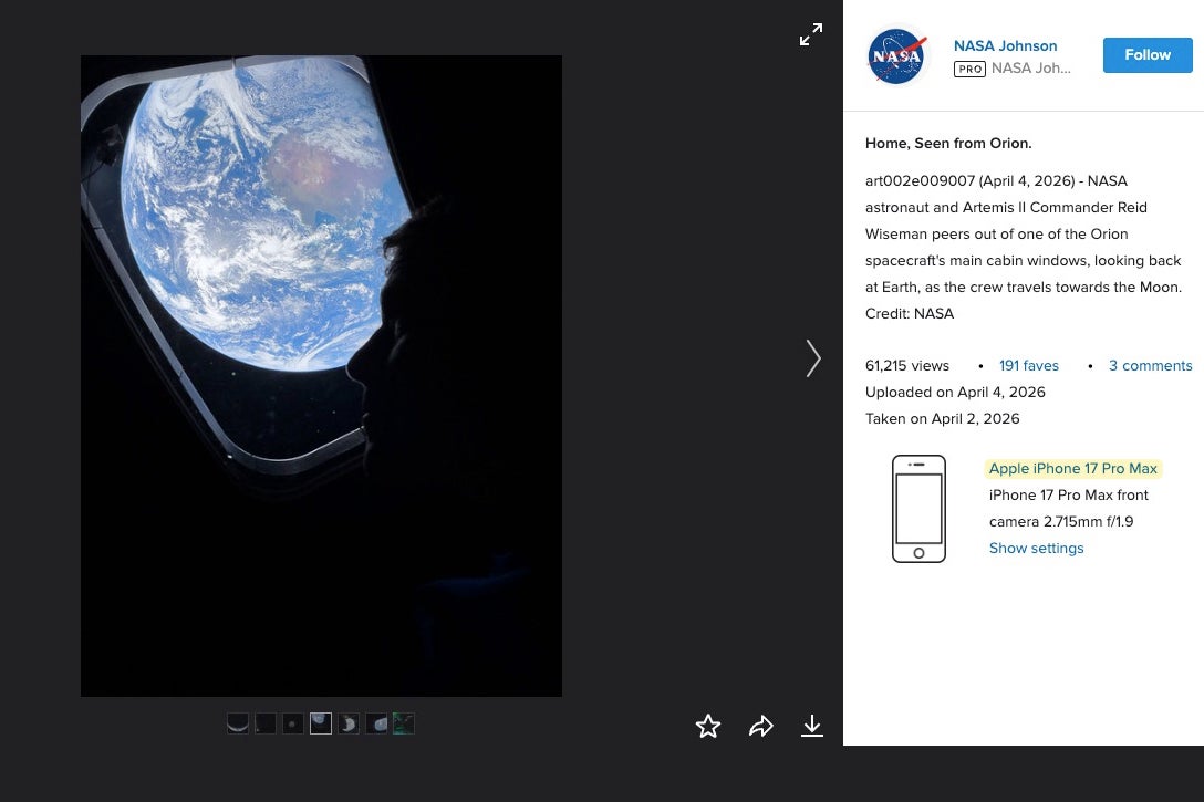 Artemis II Orion Flickr Album