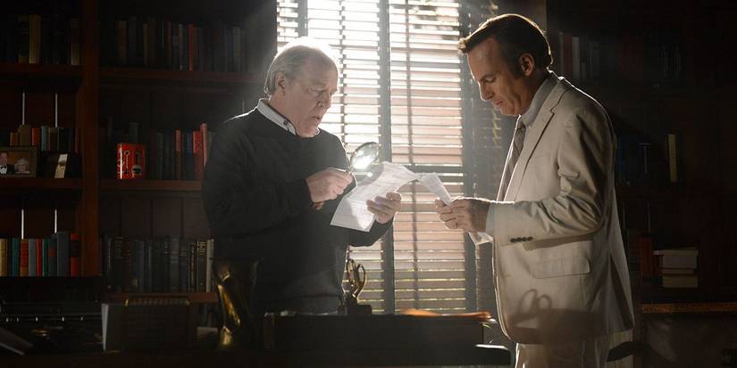 Michael McKean as Chuck Thurber and Bob Odenkirk as Jimmy McGill - Better Call Saul 