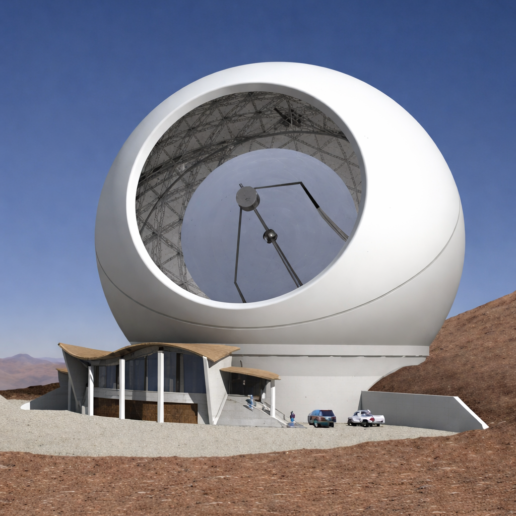 Artist impression of the Fred Young Submillimeter Telescope(Credit : NASA)
