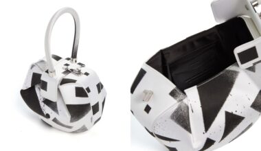 Limited edition hand-painted Nina bags.