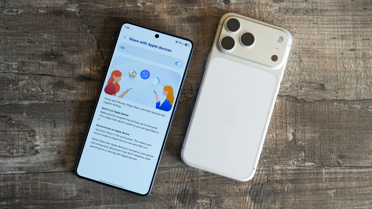 Quick Share has a minor issue when sending images to iPhones