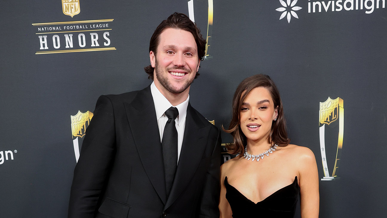 Josh Allen, Hailee Steinfeld at the 14th Annual NFL Honors held at Saenger Theatre on February 06, 2025 in New Orleans, Louisiana.