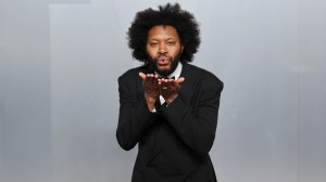 LOS ANGELES, CALIFORNIA - MARCH 15: Jeremy O. Harris attends the 2026 Vanity Fair Oscar Party Hosted By Mark Guiducci at Los Angeles County Museum of Art on March 15, 2026 in Los Angeles, California. (Photo by Dia Dipasupil/FilmMagic)