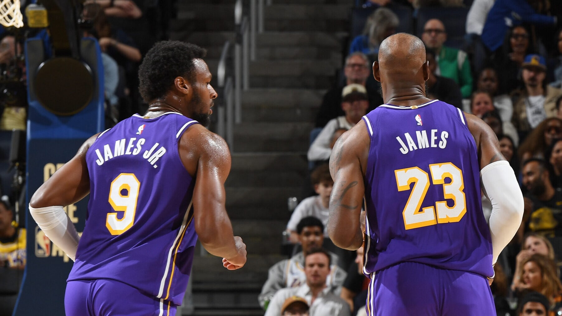 LeBron and Bronny James connect on first father-son assist