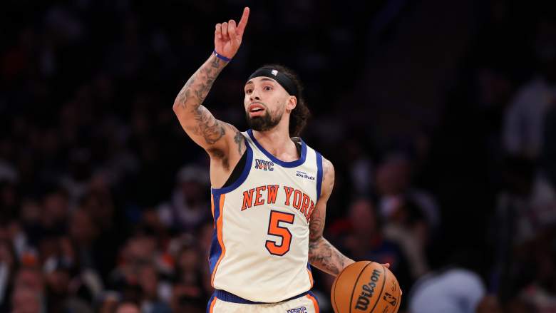 Jose Alvarado #5 of the New York Knicks opens up about fight.