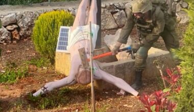 IDF says photo of soldier destroying Jesus statue in Lebanon is genuine, vows action
