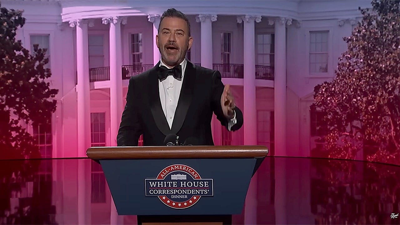 Jimmy Kimmel calls Melania Trump an 'expectant widow' in dinner parody