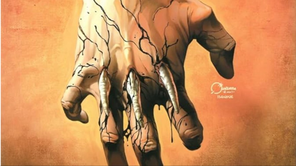 A young Wolverine's hands with his claws popping out