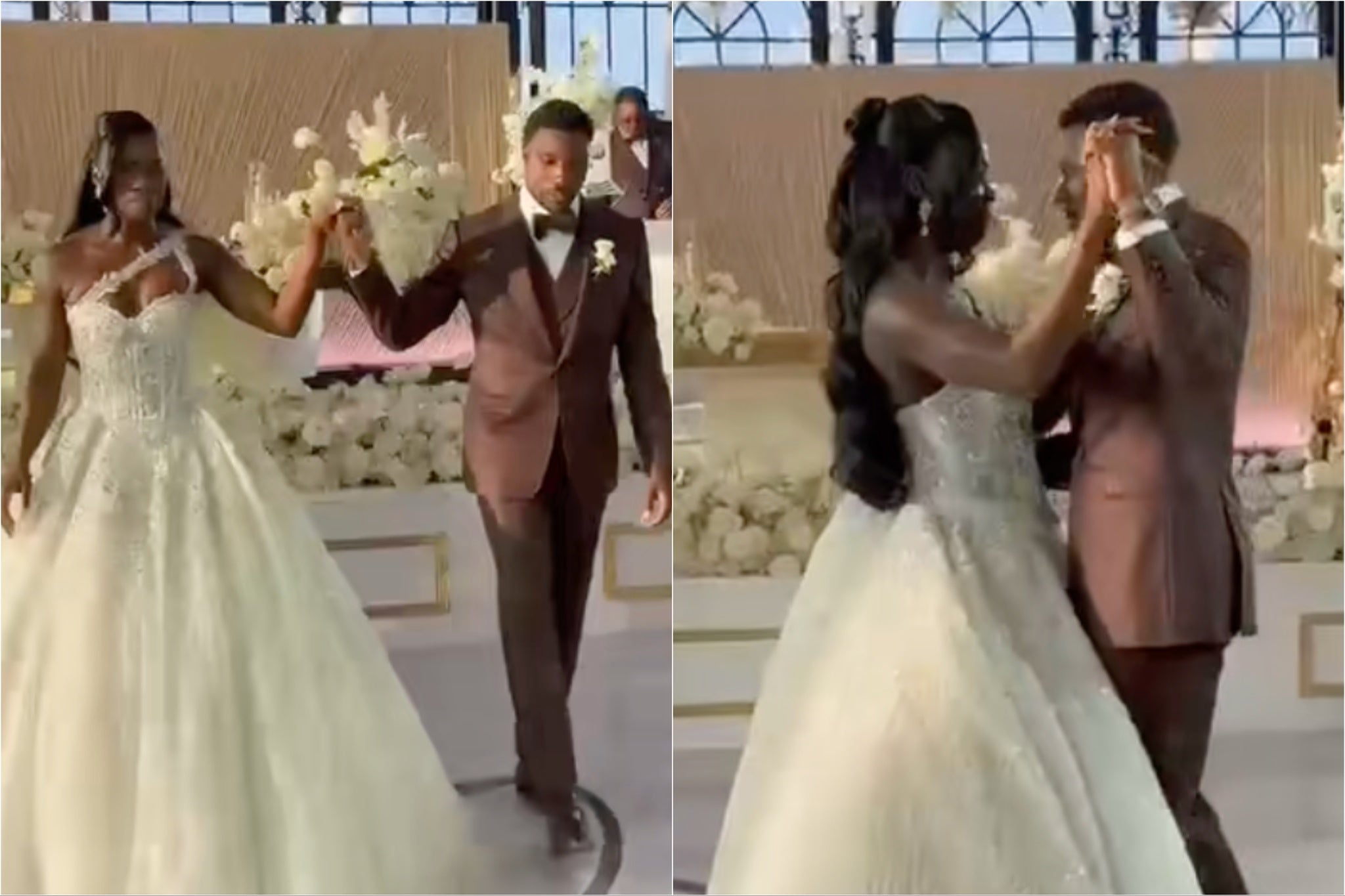 Fans have criticized Noah Lyles for not complimenting his wife, Junelle Bromfield, when he saw her wedding dress for the first time