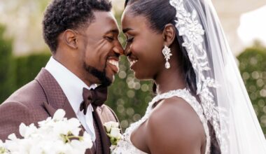 Exclusive: The Theme Was 'All Shades Of Melanin' For Noah Lyles And Junelle Bromfield's Georgia Wedding
