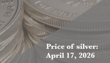Current price of silver as of Friday, April 17, 2026