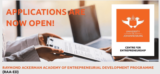 Applications are now Open for the Raymond Ackerman Academy of Entrepreneurial Development (RAA-ED) - Apply By 15 May 2026