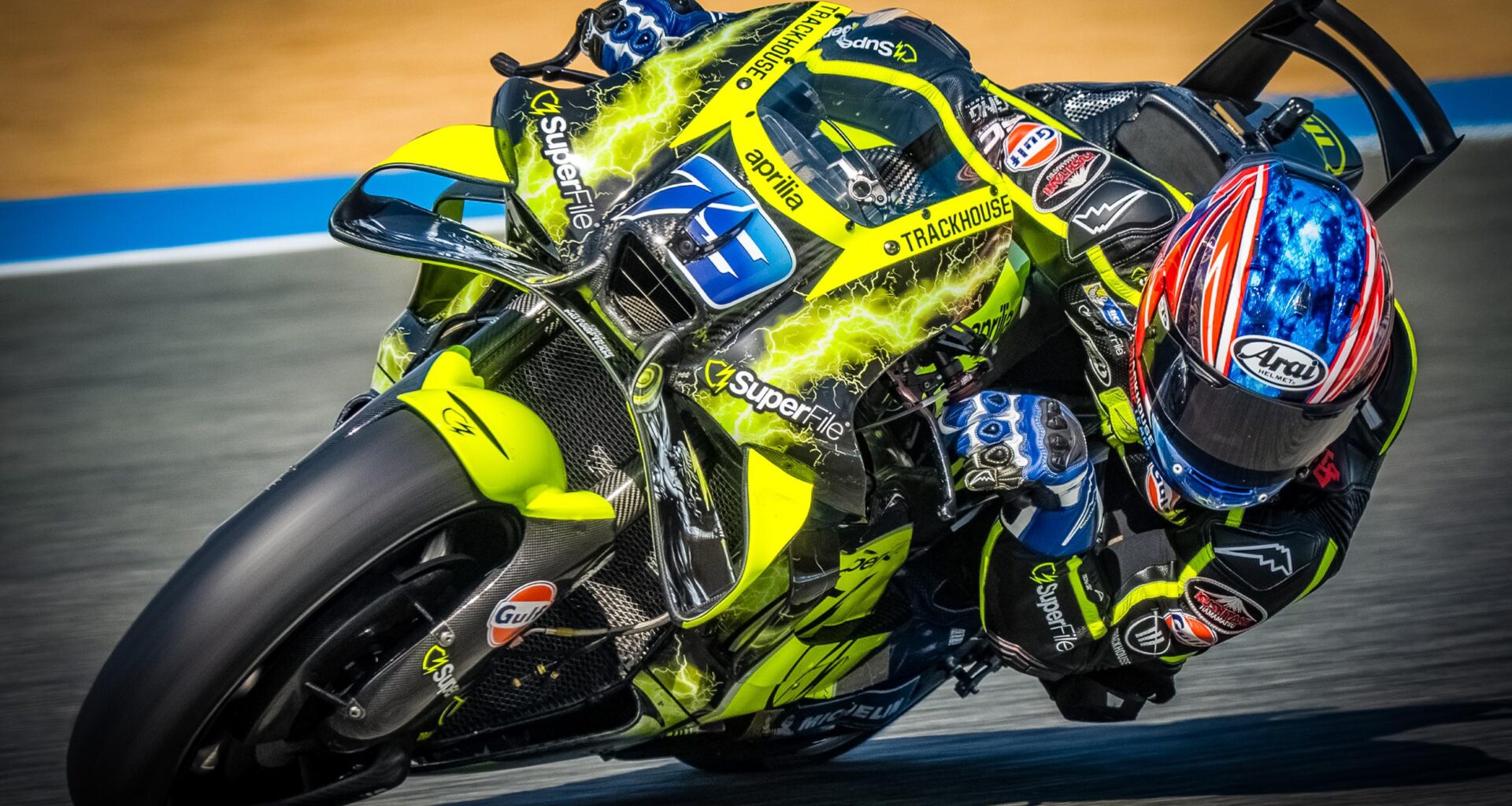 Aprilia lead Ducati on Monday