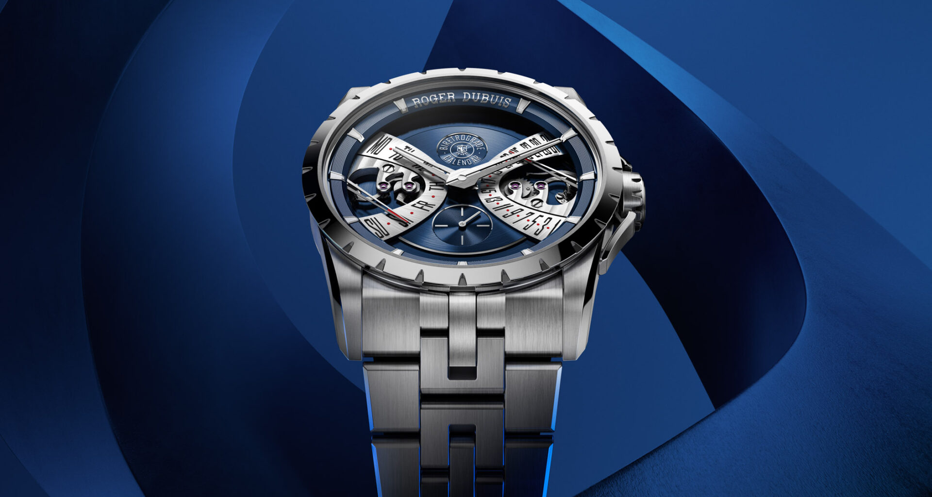 Roger Dubuis Excalibur Biretrograde Calendar in Steel