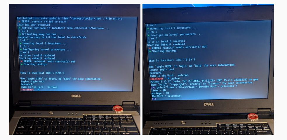 They Weren’t Joking: Gentoo WAS Ported To GNU Hurd