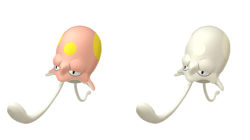 Shiny Toedscool Side by Side Comparison