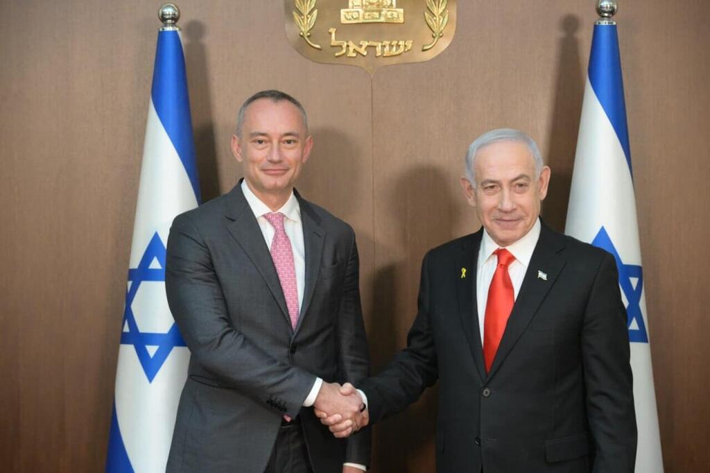 Nikolay Mladenov and Benjamin Netanyahu (Photo: Amos Ben Gershom/GPO) נתניהו עם מלדנוב