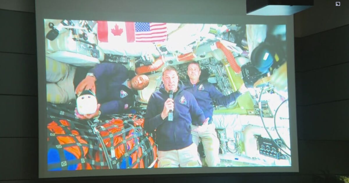 Canadian Astronaut Jeremy Hansen makes first long-distance video call to home base - CTV News