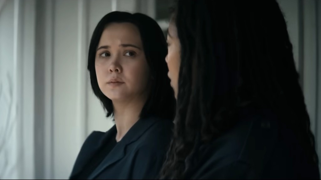 Jordan looking at Marie concerned in The Boys Season 5 trailer