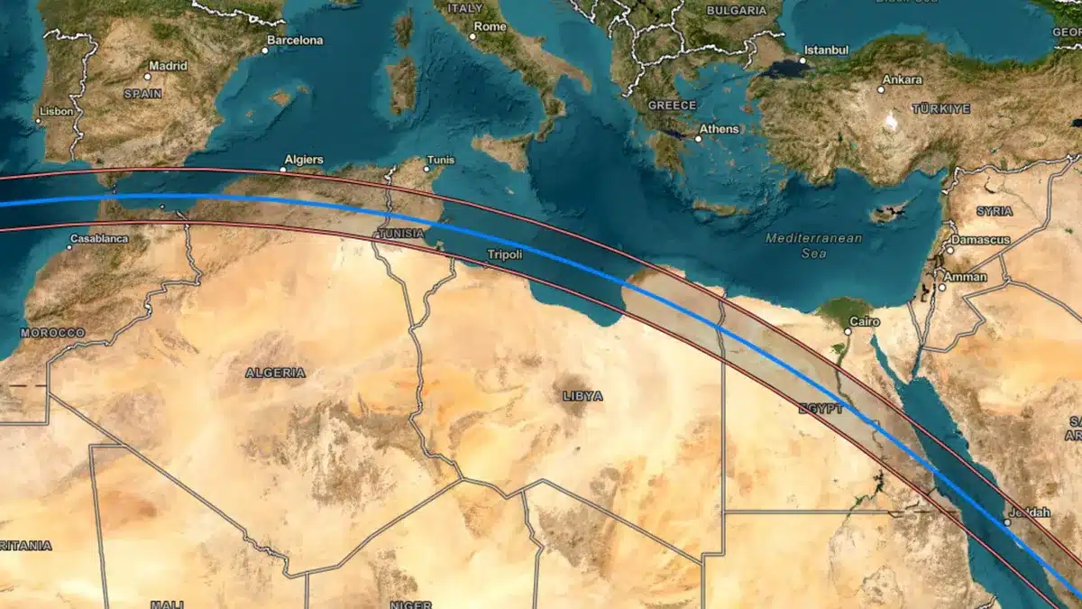 The Total Solar Eclipse Path Across North Africa On Aug. 2, 2027