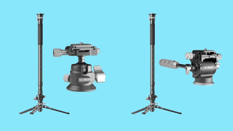 C Onion Tako Nano Carbon Fiber Monopod. Choose between two heads