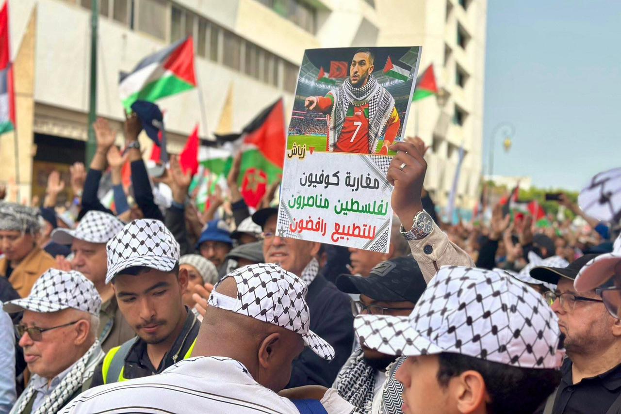 March in Rabat Denounces Treatment of Palestinian Prisoners