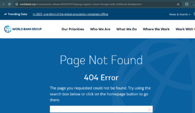 SPOTTED: World Bank deletes Nigeria development report from website — three days after release