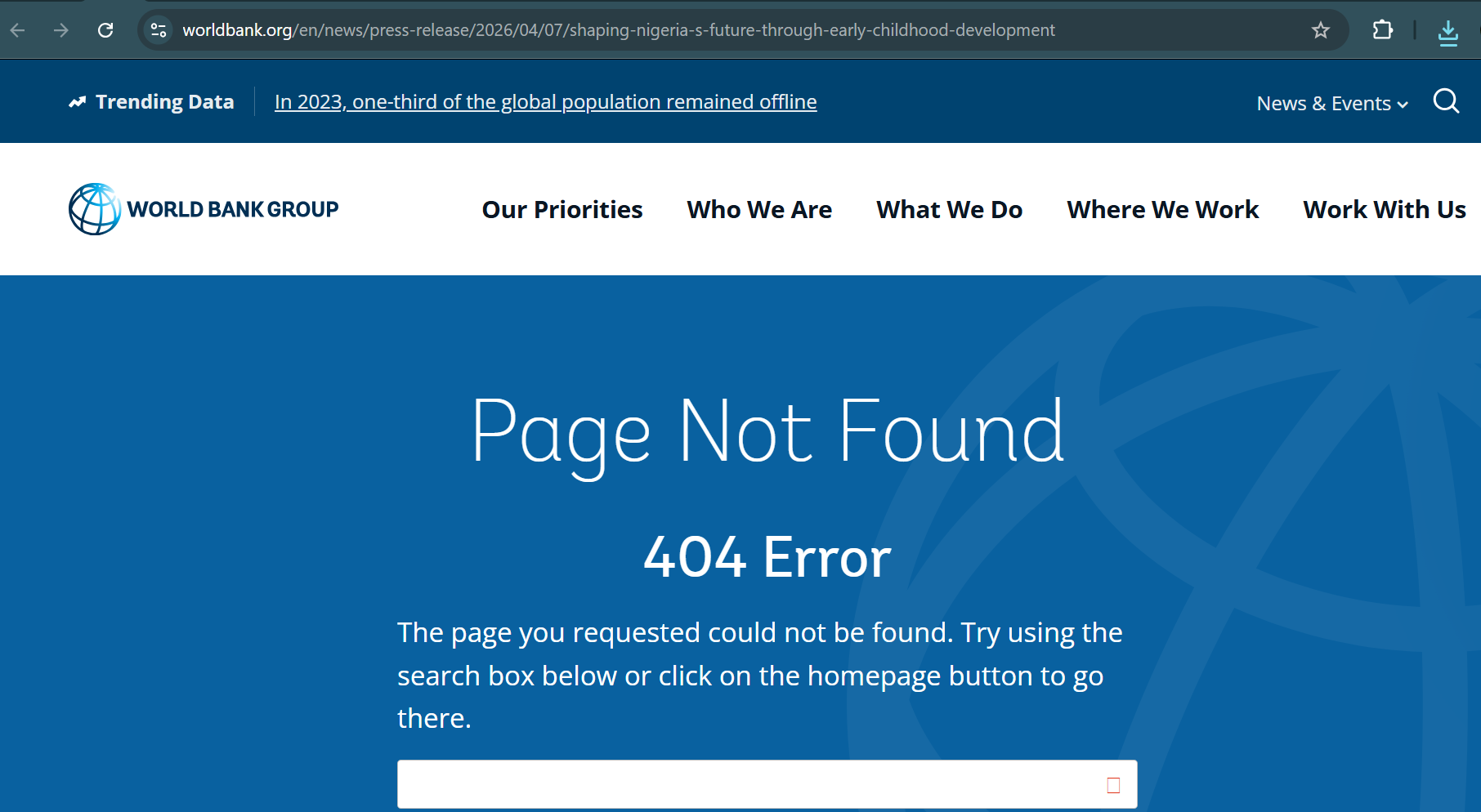 SPOTTED: World Bank deletes Nigeria development report from website — three days after release