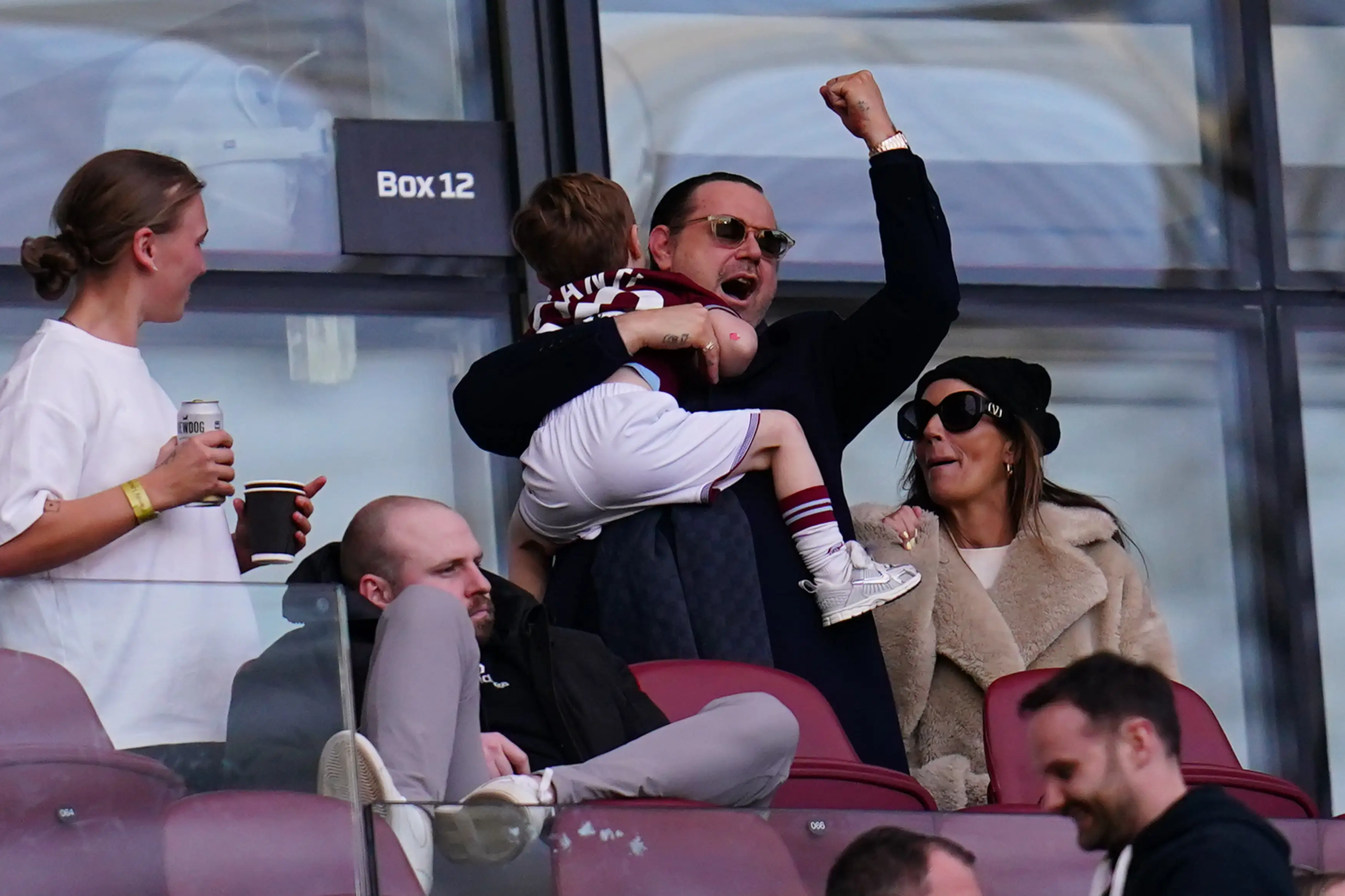 Danny Dyer was seen joining in with the chant about his daughter on Sunday (Harvey Murphy/News Images/NurPhoto via Getty Images)