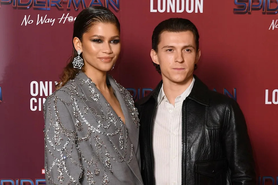 Zendaya and Tom Holland attend a photocall for 