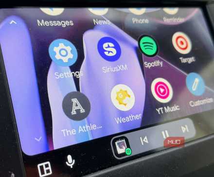 A look at Android Auto on a car.