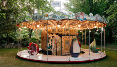 laila gohar spins a carousel of vegetables for arket during milan design week
