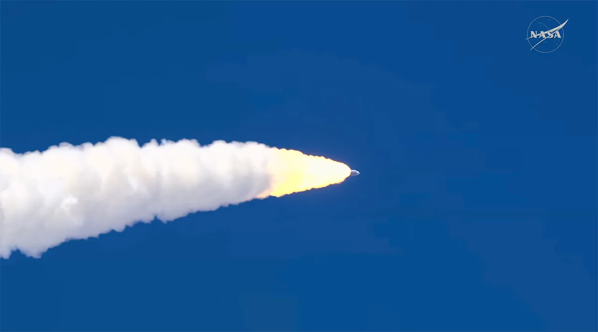 The launch of the Artemis II mission, 1 April 2026. Credit: NASA TV