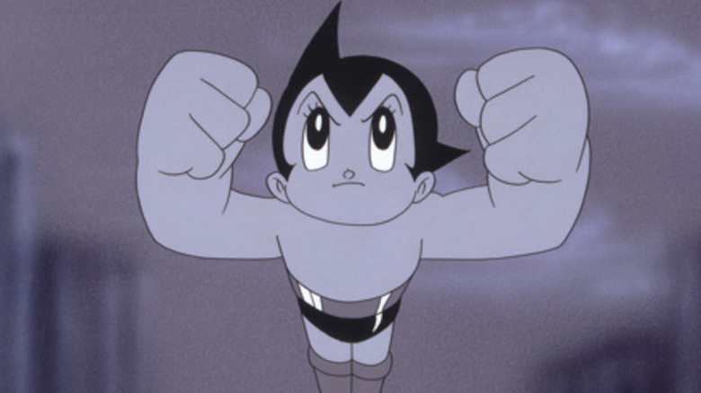 Astro Boy (Mari Shimizu) flies in Astro Boy