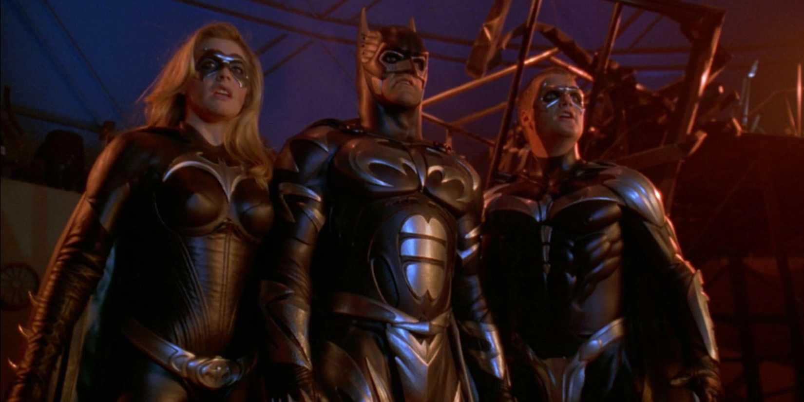 Batman, Robin, and Batgirl in Ice Armor in Batman and Robin