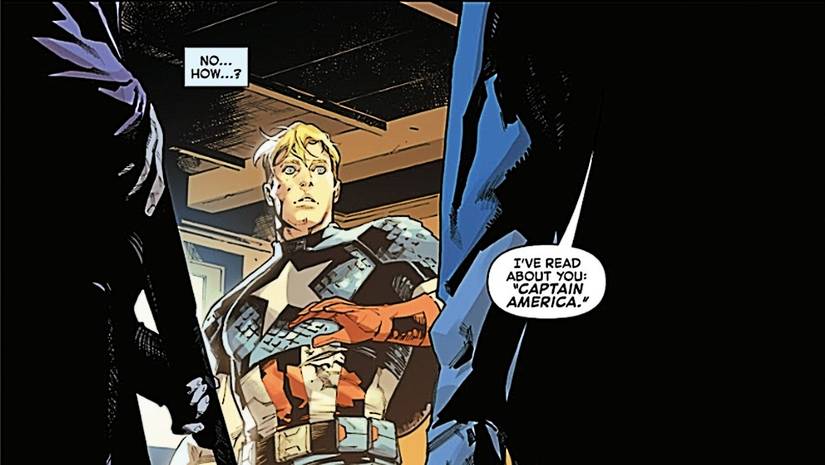 Captain America #10, Steve Rogers in shock as he meets Kid Doom