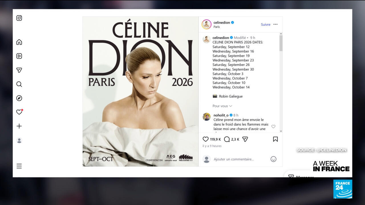 Celine Dion breaks presale ticket record - A week in France